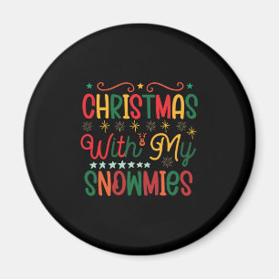 Weihnachten Weihnachten mit meinen Schneemassen Magnet