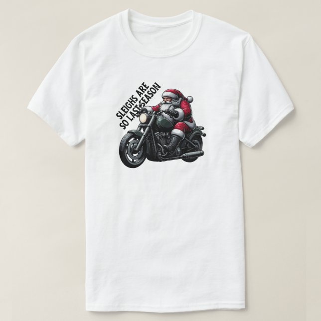 Weihnachten Weihnachten - Motorrad fahren T-Shirt (Design vorne)