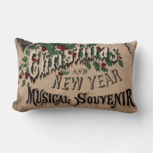 Weihnachten Weihnachten Musikalisches Plakatdekor Lendenkissen