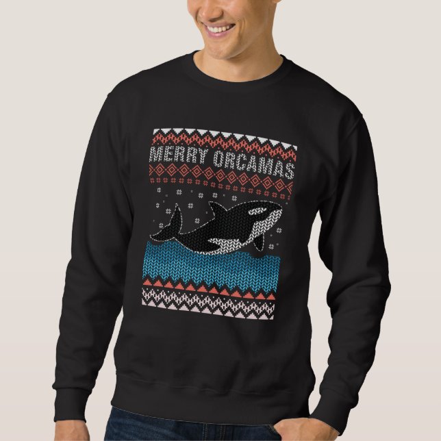 Weihnachten Weihnachten Orca Killer Wal Sweatshirt (Vorderseite)