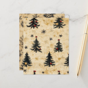Weihnachten Weihnachten Pine Trees Scrapbook