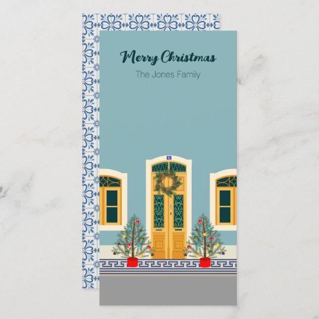 Weihnachten Weihnachten Portugiesische Festkarte d (Vorne/Hinten)