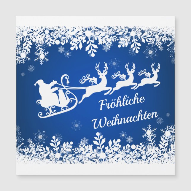 Weihnachten, Weihnachten, Rentiere Magnetkarte (Vorderseite)