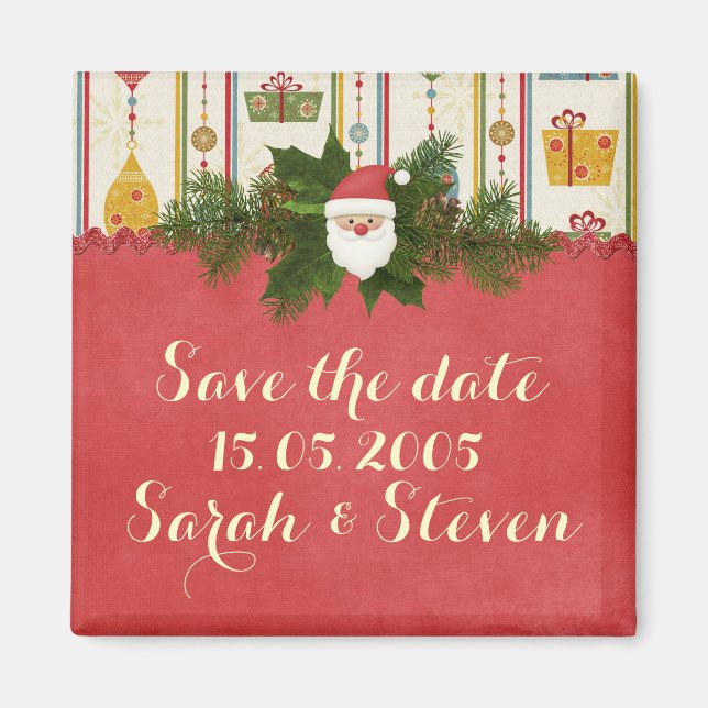 Weihnachten Weihnachten Save the Date Magnet (Vorne)