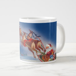 Weihnachten, Weihnachten, Schlitten mit Rentier Jumbo-Tasse