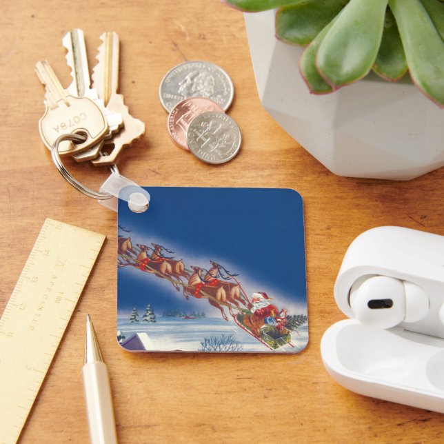 Weihnachten, Weihnachten, Schlitten mit Rentier Schlüsselanhänger (Schreibtisch)