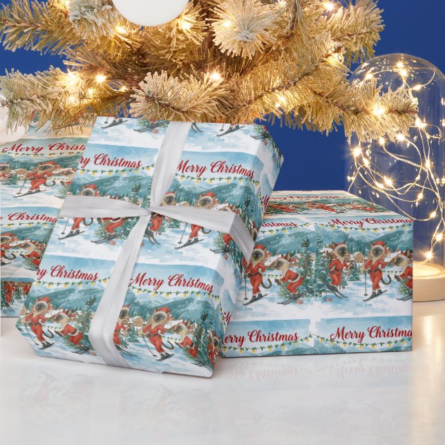 Weihnachten Weihnachten SiamKatzeLiebe Winterurlau Geschenkpapier (Feiertage)