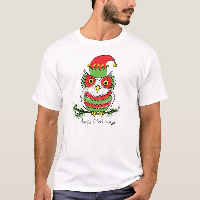 Weihnachten Weihnachten Sonnenlicher Cartoon T-Shirt (Vorderseite)