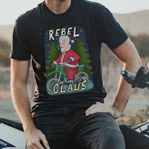 Weihnachten Weihnachten Spaß Motorrad-Rebell T-Shirt