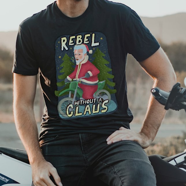 Weihnachten Weihnachten Spaß Motorrad-Rebell T-Shirt (Von Creator hochgeladen)