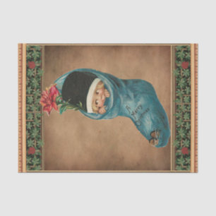 Weihnachten Weihnachten Super Niedliches Kind Peek Seidenpapier