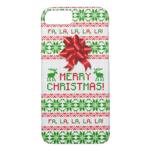 Weihnachten Weihnachten Sweater Red Green Bow Case-Mate iPhone Hülle