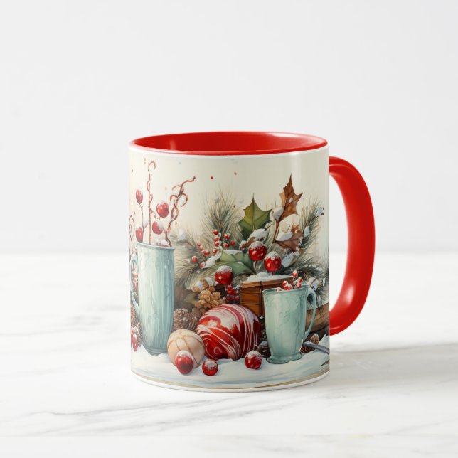 Weihnachten, Weihnachten-Szene für Kaffee/Tee-Tass Tasse (VorderseiteRechts)