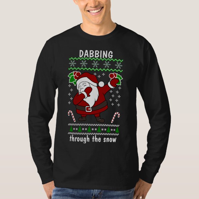 Weihnachten Weihnachten - Tauchen durch den Schnee T-Shirt (Vorderseite)