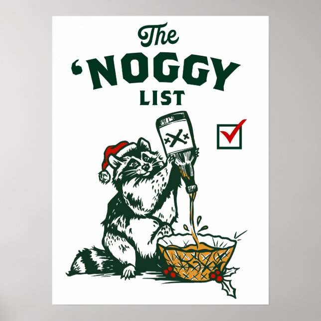 Weihnachten Weihnachten trinken Rum Eggnog Poster (Vorne)