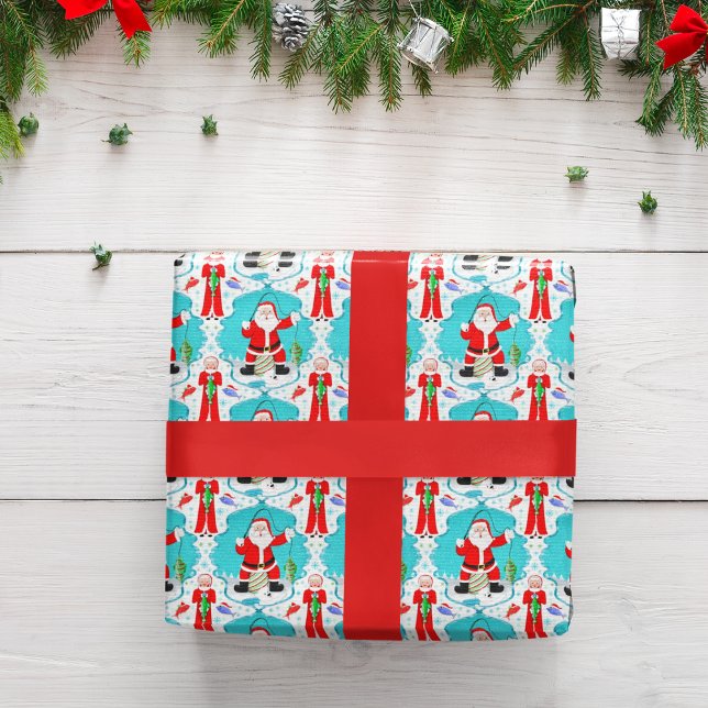 Weihnachten Weihnachten überrascht bei Frau Claus  Geschenkpapier (Von Creator hochgeladen)