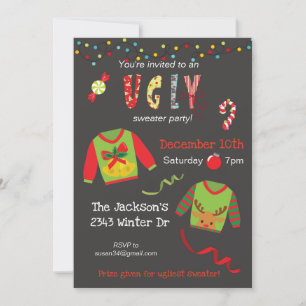 Weihnachten Weihnachten Ugly Sweater individualisi Einladung