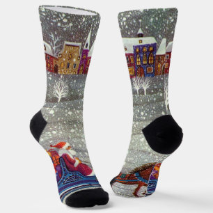 Weihnachten, Weihnachten und ein Pferd - Freiluftm Socken