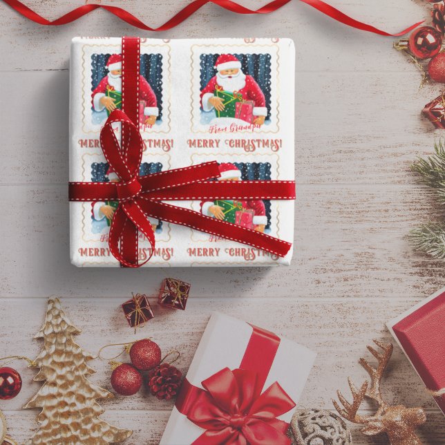 Weihnachten Weihnachten unter Schnee mit Geschenke Geschenkpapier (Von Creator hochgeladen)