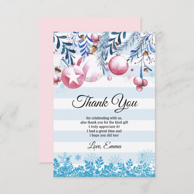 Weihnachten, Weihnachten, Weihnachten, danke Karte (Vorne/Hinten)