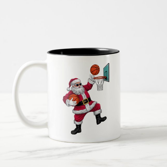 Weihnachten Weihnachten Weihnachten Dunkeln ein Ba Zweifarbige Tasse (Links)