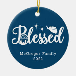 Weihnachten Weihnachten Weihnachten Heiß Blau & We Keramik Ornament