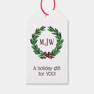 Weihnachten Weihnachten Weihnachten Holly Wreath M Geschenkanhänger
