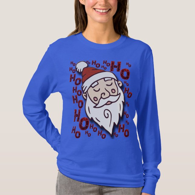 Weihnachten Weihnachten Weihnachten Ladys Long Sle T-Shirt (Vorderseite)