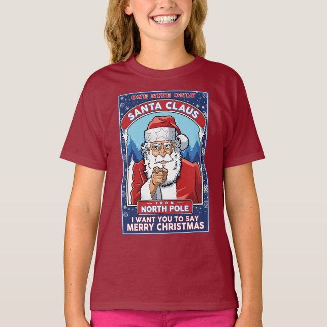 Weihnachten Weihnachten Weihnachten sagt Frohe Wei T-Shirt (Vorderseite)