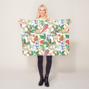 Weihnachten Weihnachten Weihnachten Schneemann, Pi Fleecedecke