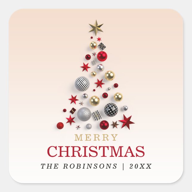 Weihnachten Weihnachten Weihnachten Weihnachten Ba Quadratischer Aufkleber (Vorderseite)