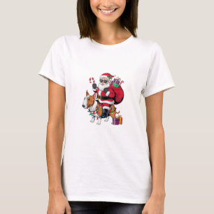 Weihnachten Weihnachten Weihnachts-Reiten Bull Ter T-Shirt