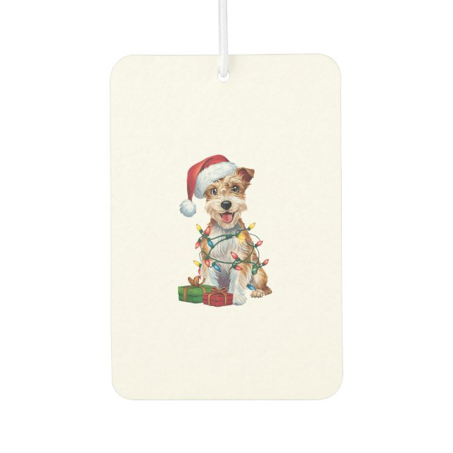 Weihnachten Weihnachten Weihnachts-Silky-Terrier-H Autolufterfrischer (Vorderseite)