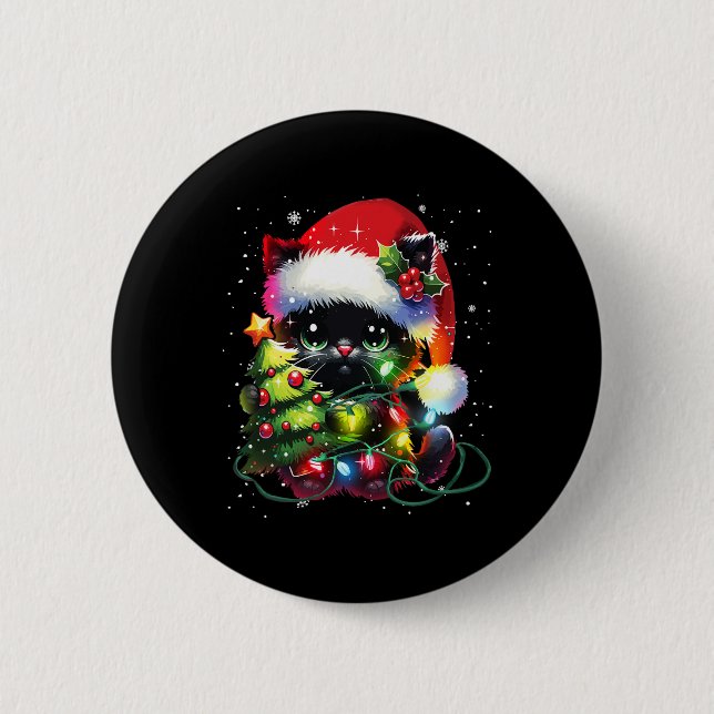Weihnachten Weihnachten Weihnachts-Weihnachtsmannm Button (Vorderseite)