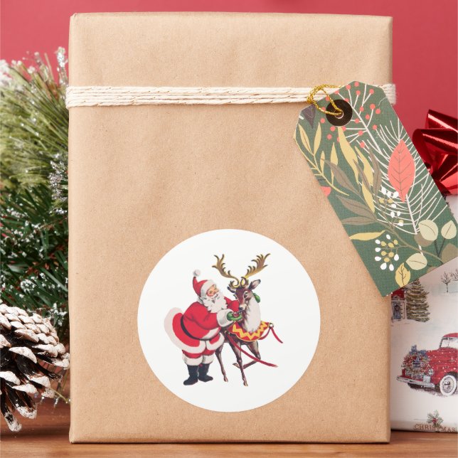 Weihnachten Weihnachten Weihnachtsfeiertag Runder Aufkleber (Feiertag)