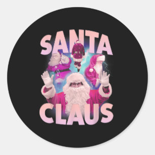 Weihnachten Weihnachten Weihnachtsmann Bootleg 90e Runder Aufkleber