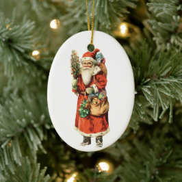 Weihnachten, Weihnachten, Weihnachtsmann Die Bilds Keramik Ornament