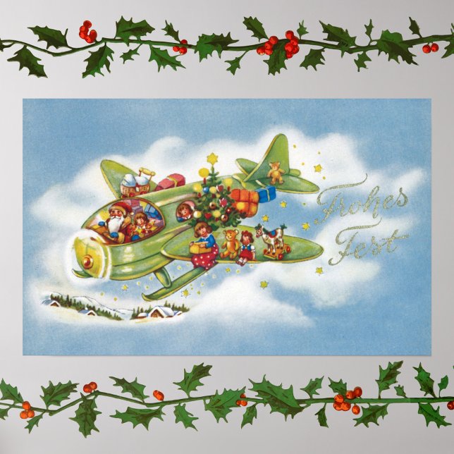 Weihnachten, Weihnachten, Weihnachtsmann fliegen e Poster (Von Creator hochgeladen)