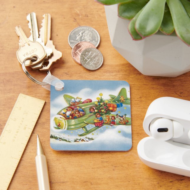 Weihnachten, Weihnachten, Weihnachtsmann fliegen e Schlüsselanhänger (Schreibtisch)