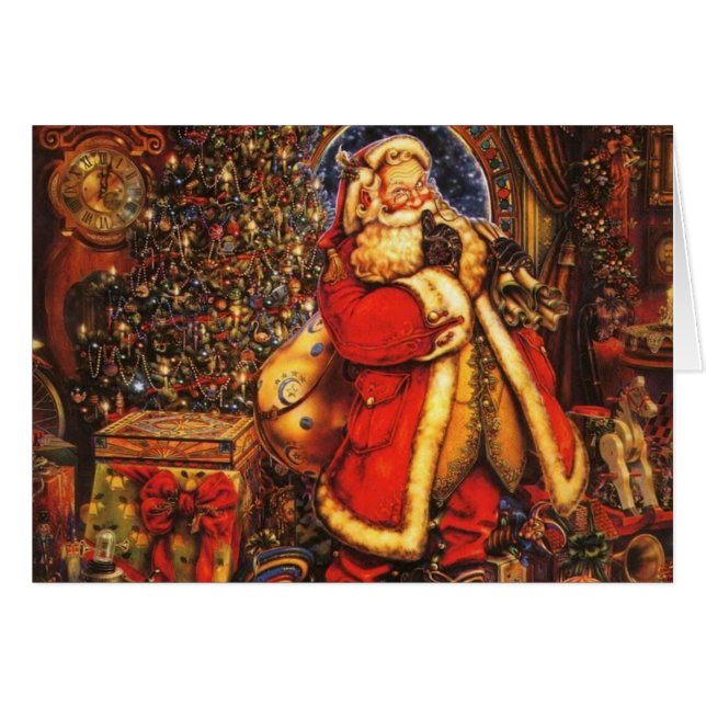 Weihnachten Weihnachten Weihnachtsmann glückliche  (Vorderseite (Horizontal))