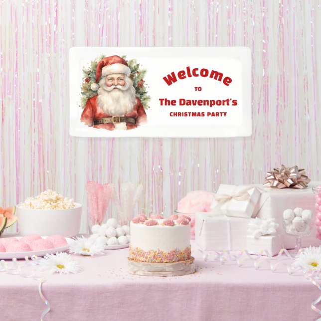 Weihnachten Weihnachten Weihnachtsmann Happy Party Banner (Party)