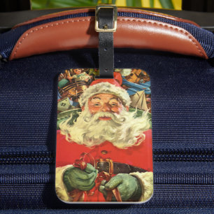 Weihnachten Weihnachten Weihnachtsmann im Roten Me Gepäckanhänger
