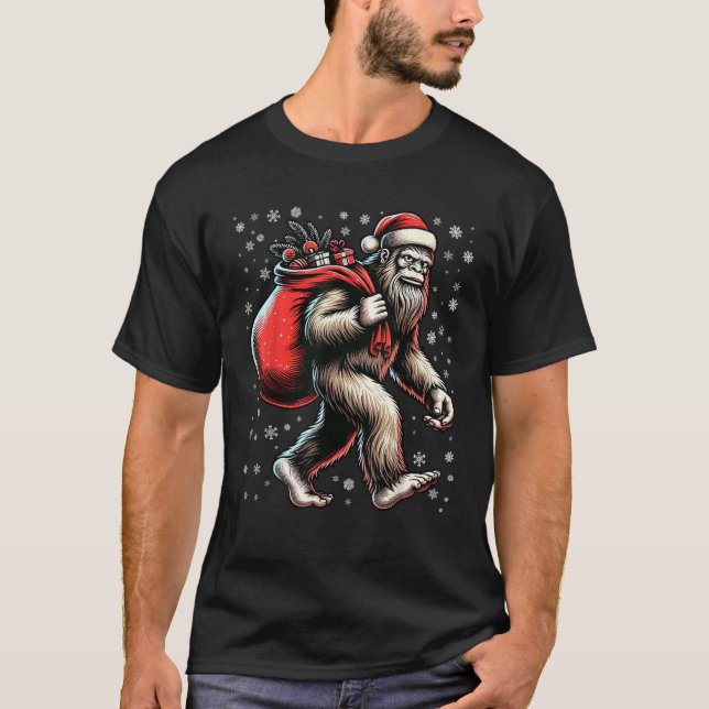 Weihnachten Weihnachten Weihnachtsmann Klaus Trage T-Shirt (Vorderseite)