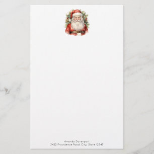 Weihnachten Weihnachten Weihnachtsmann Lächeln Briefpapier