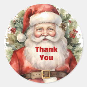 Weihnachten Weihnachten Weihnachtsmann lächeln Dan Runder Aufkleber
