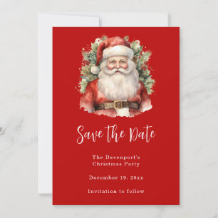 Weihnachten Weihnachten Weihnachtsmann Lächeln Save The Date