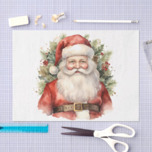 Weihnachten Weihnachten Weihnachtsmann Lächeln Seidenpapier