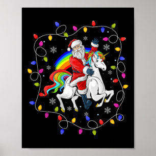 Weihnachten Weihnachten Weihnachtsmann reiten Unic Poster