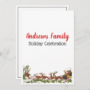 Weihnachten Weihnachten Weihnachtsmann Rentierfisc Einladung