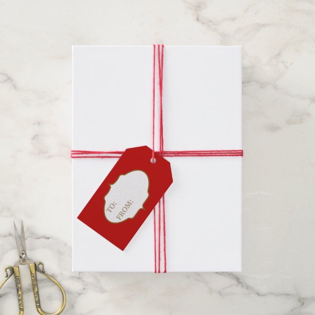 Weihnachten Weihnachten Weihnachtsmann und Kind Pa Geschenkanhänger (Mit Garn)